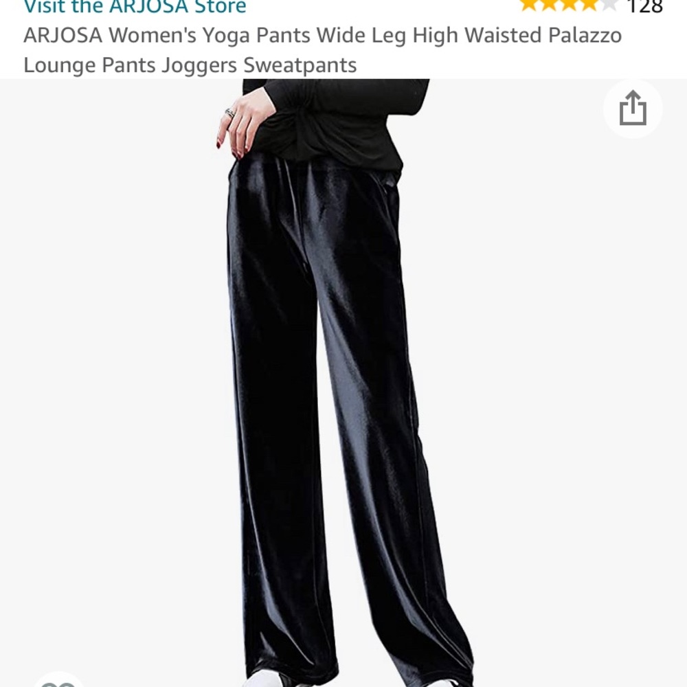 Black velor yoga pant. Wide leg. Loose fit. Brand new. Tags still on. Loungewear